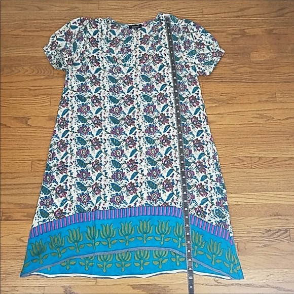 Anthropologie Tolani Silk Tunic Dress With Short Sleeves Size M - Picture 8 of 8